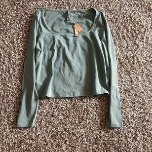 Skims Women's blue chalk long sleeve top